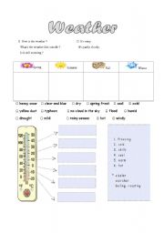 English Worksheet: How is the weather (1of 5)