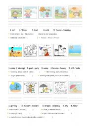 English Worksheet: How is the weather (2of 5)
