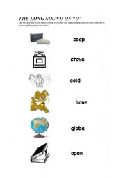 English Worksheet: the long sound of o