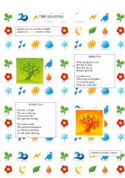 English Worksheet: The Seasons - Poems for children