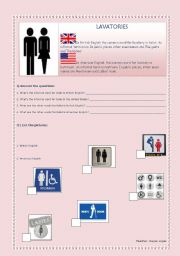 English Worksheet: LAVATORIES