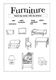 English Worksheet: FURNITURE