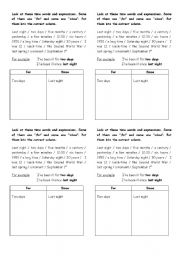 English Worksheet: Exercise for / since