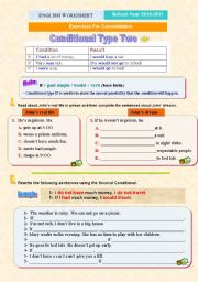 English Worksheet: Second Conditional