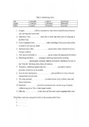 English Worksheet: Verbs used in advertising