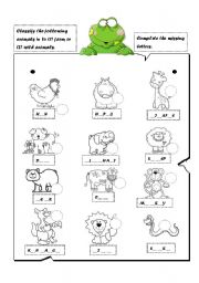 English Worksheet: Learning animals vocabulary