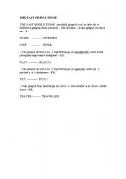 English Worksheet: The Past Simple Tense