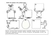 English Worksheet: personal pronoun sorting exercise with aliens