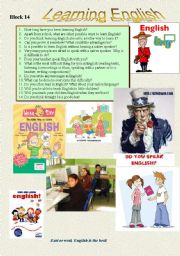 English Worksheet: Learning English