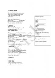 English worksheet: Paramore - Decode