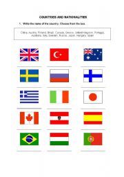 Countries and nationalities