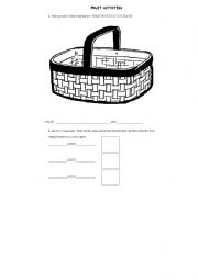 English worksheet: FRUIT ACTVITIES