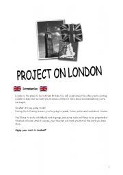 English Worksheet: project on london