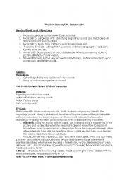 English Worksheet: Daily activities and Time Lesson plan