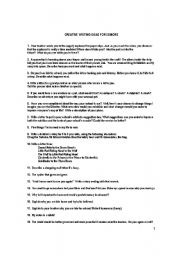 English Worksheet: Creative Writing for Seniors 