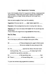 English Worksheet: Using 