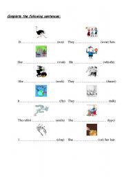 English worksheet: present continuous 8