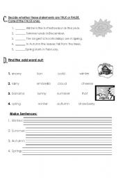 English Worksheet: weather exercises