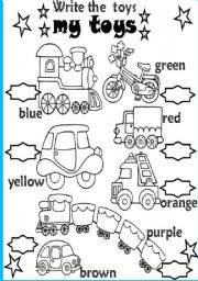 English Worksheet: my toys