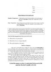 English Worksheet: Narrative text