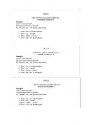 English worksheet: Present Perfect Drill