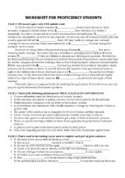 English Worksheet: READING MIXED SKILLS