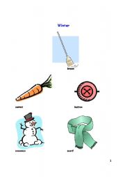 English Worksheet: Winter vocabulary 1