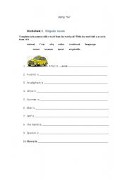 English worksheet: using 