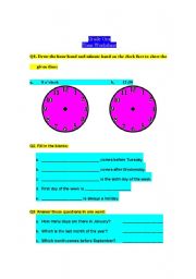 English worksheet: time worksheet