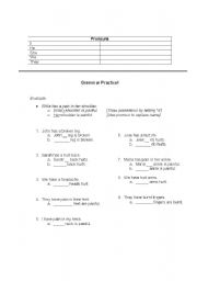 English Worksheet: Pronouns and Possessives Practice