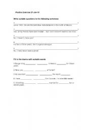 English Worksheet: Present Perfect Worksheet