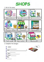 English Worksheet: Shopping