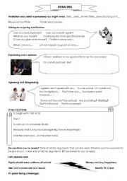 English Worksheet: debating