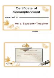 English Worksheet: certificates