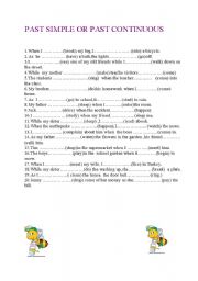 English worksheet: complete the sentences