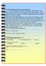 English Worksheet: 3  reading comprehensions part 1