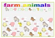 English Worksheet: Farm animals- How many can you see?