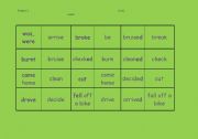English worksheet: Verb domino