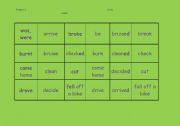 English Worksheet: Verb domino