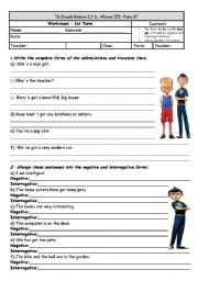 English Worksheet: verbs to be and to have got