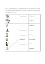 English worksheet: i am sick