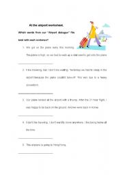 Airport Dialogue worksheet