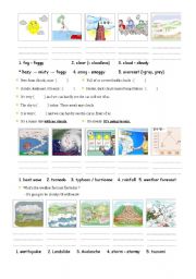 English Worksheet: How is the weather (4 of 5)