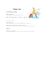 English worksheet: At the Airport dialogue