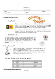 Hobbies Test