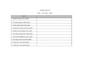 English Worksheet: Monthly Calendar Questions