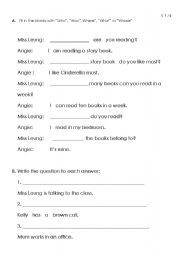 English Worksheet: Question words