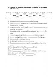 English worksheet: past tense