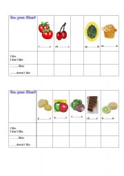 English Worksheet: Do you like?