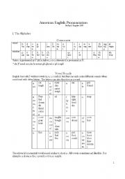 English Worksheet: American English Pronunciation